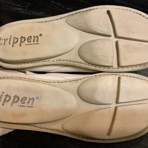 Vintage Trippen White Cream Unisex Leather Flats shoes EUR  display picture 1